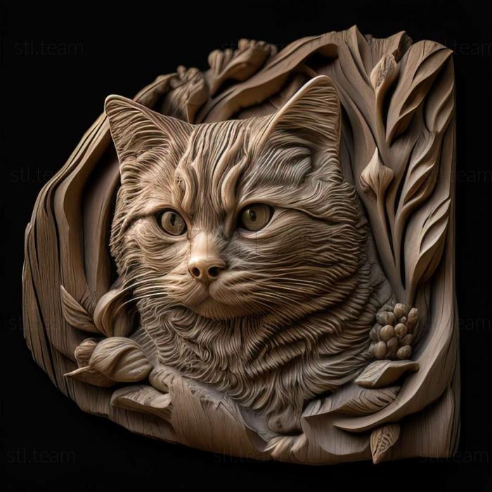 3D model Highlander cat (STL)